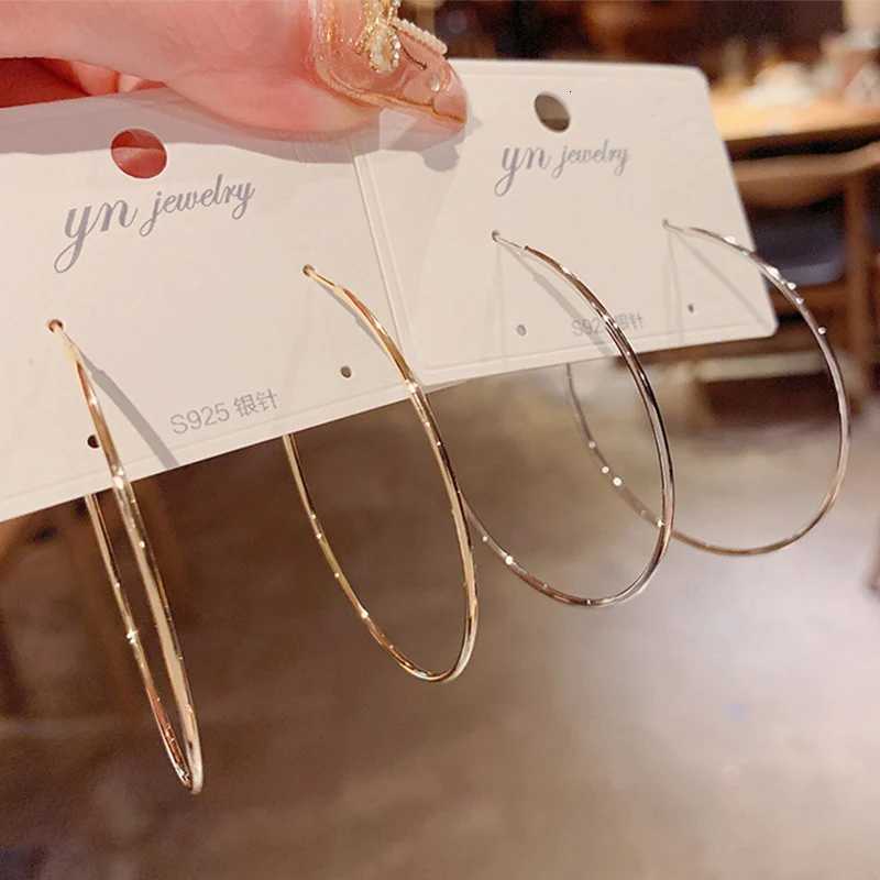 Large Circle Hoop Earring Gold Silver Color for Women Round Earrings Hoops Ear Rings Women Girl Birthday Jewelry Party Club Gift XJ250814