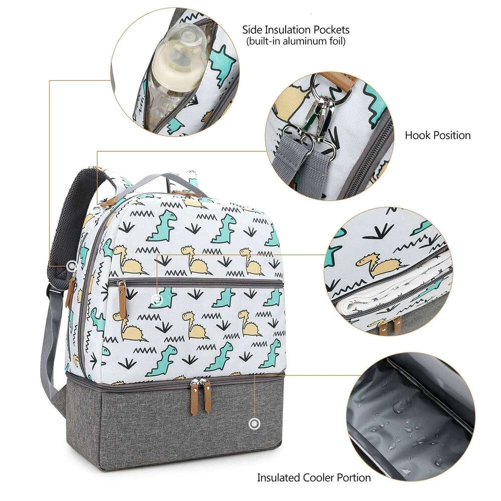 Compartment Breast Pump - Middle Size Cooler Double Layer Pumping Bag for Working Outdoor Mom