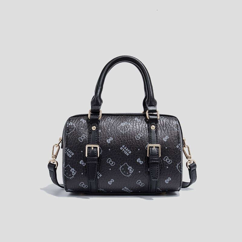 New Hello Kitty Crossbody Handbag Boston Pillow Bag Versatile Classic Fashion Clear Print Texture