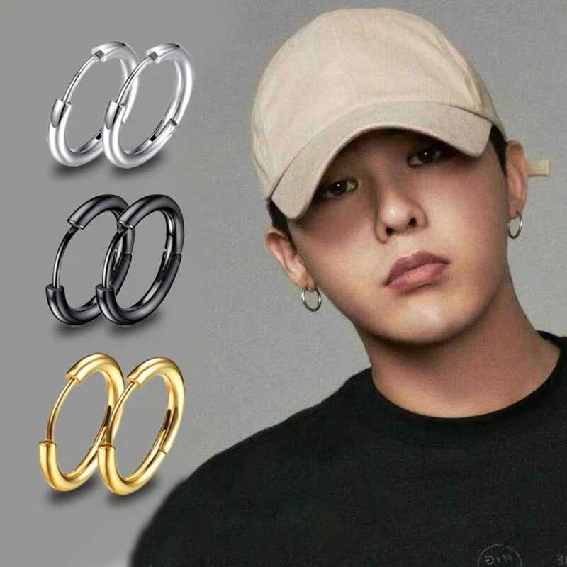 1 Pair Stainless Steel Hoop Earrings Women Men Gold Color Small Earrings Girl Jewelry Earrings for Women Cartilage Piercing XJ250814