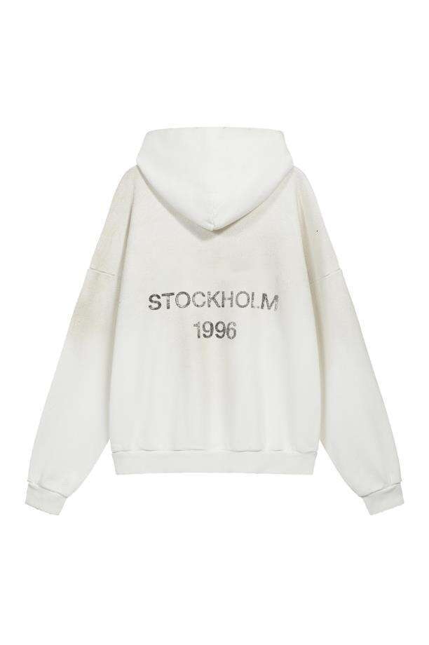 AC Washed Print 1996 Vintage Distressed Casual Loose Fit Unisex Hoodie