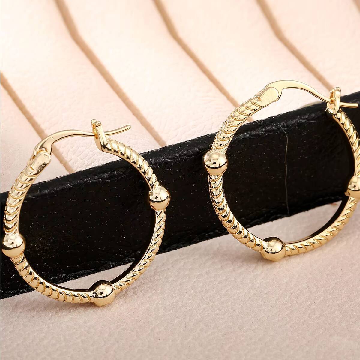 FCJ Elegant Geometric Round Large Fashionable Earrings