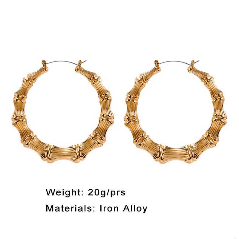 Large Metal Hoop Bamboo Joint Clip On Earrings For Women Fashion Jewelry Classic Timel New Styles Wholesale Gifts MQF015XJ250814