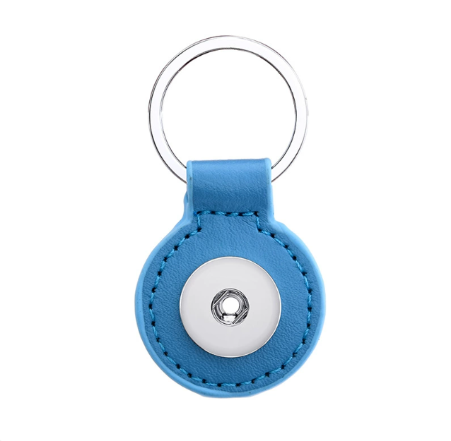 Keychains Lanyards Noosa Pu Leather 18Mm circle Snap Button Key Rings Keychain Fit Diy Ginger Snaps Keyrings Jewelry Drop Delivery Fashion Jewelry fit