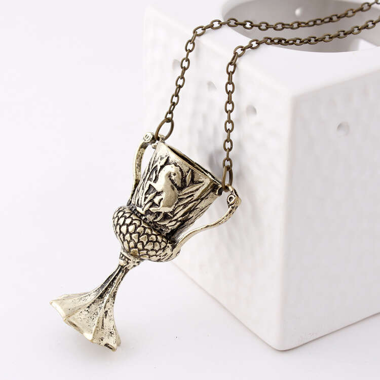 DHcollection New Accessories Potter Hufflepuff Cup Wine Glass Holy Grail Necklace