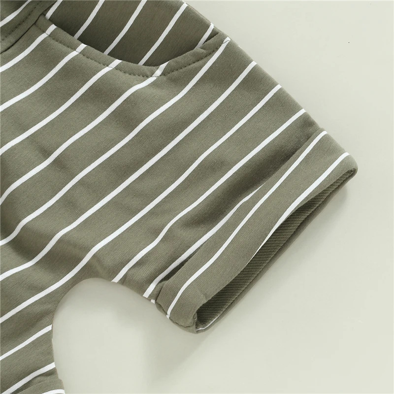 Toddler Baby Boys Summer Clothing Outfits Stripes Short Sleeve Hooded Sweatshirt and Casual Elastic Drawstring Shorts Set 250813
