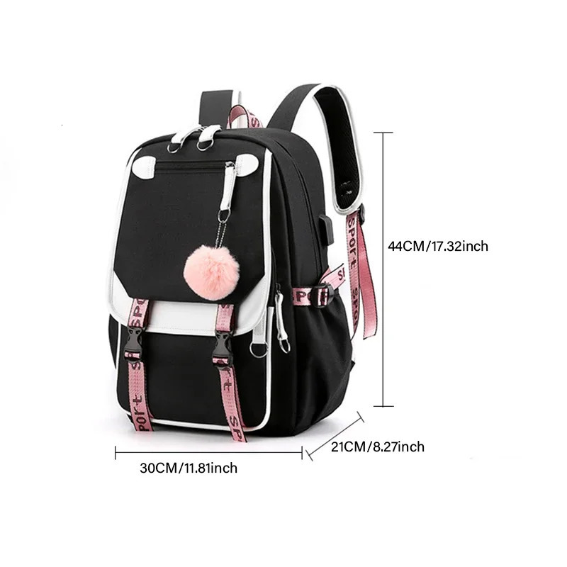 Capybara Backpack For Women Girls Large Capacity USB Charging Bags Children Teeneger School Backpack Cute Capybara Schoolbags 250813