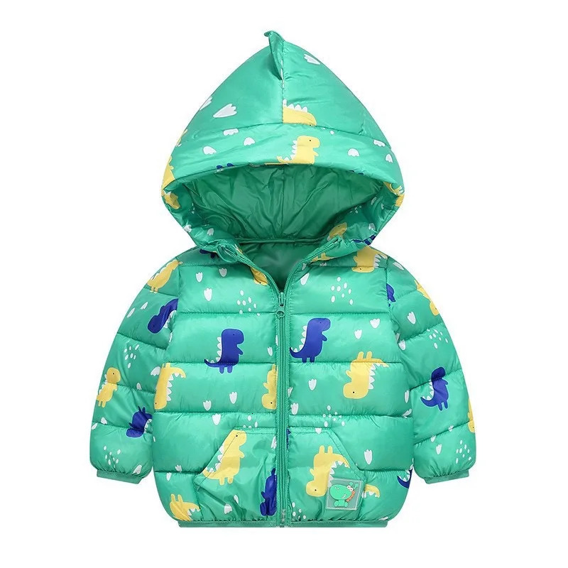 1pcs Winter Boys Girls Coat Baby Light And Thin Down Jacket Kid Warm Thicken Outerwear Clothe Hooded Jacket Cotton-padded Coats 250813