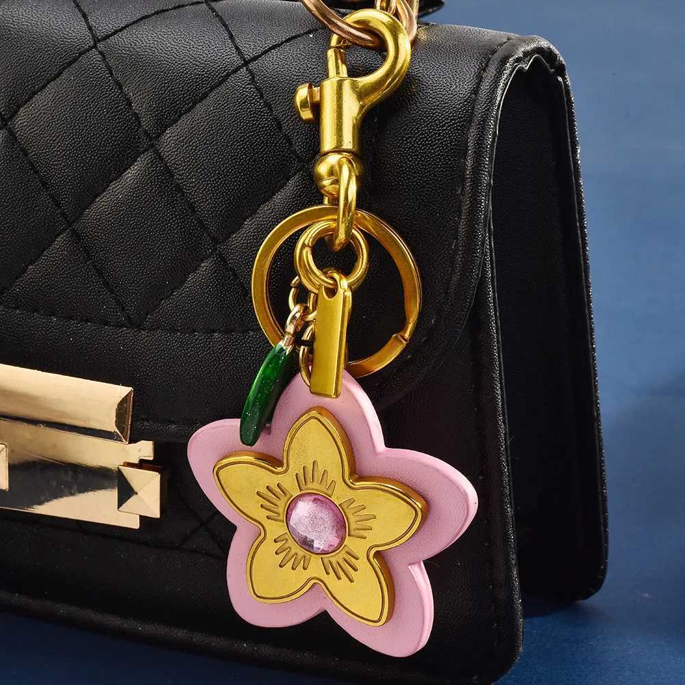 Wind Color PU Flower Baby Bag Personalized Flower Pendant Womens Fashion Flower Keychain Y250814