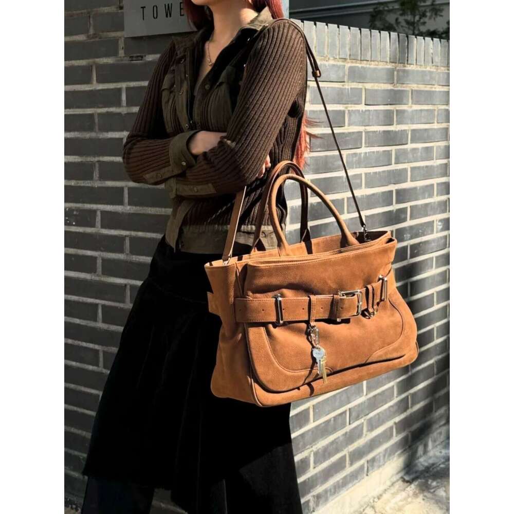 Designer Bag Tote Shoulder Internet Celebrity Style Fashion Belt Buckle Handbag Autumn Winter New Versatile Commuting Design Single Crossbody Bag