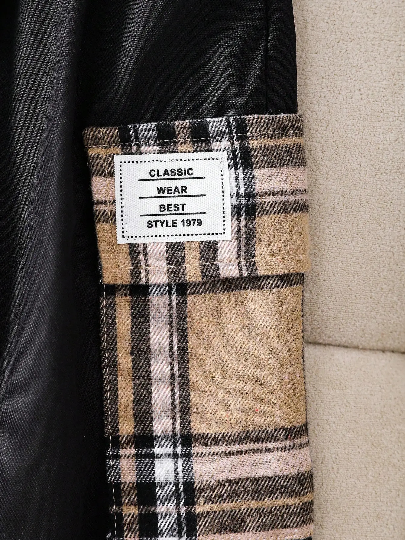 Hoodie Matching Color Long Sleeve Zipper Half Cardigan Top Elastic Waist Corset Foot Pocket Pants Handsome Boy Baby Black Suit 250813