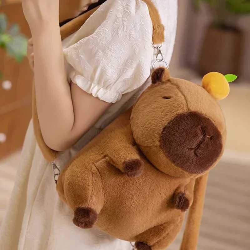 ute Soft Plush Capibara Backpack Girl Fashionable Crossbody Bag for Women Kawaii Shoulder Bag for Children Gifts for Girlfriend XJ250814