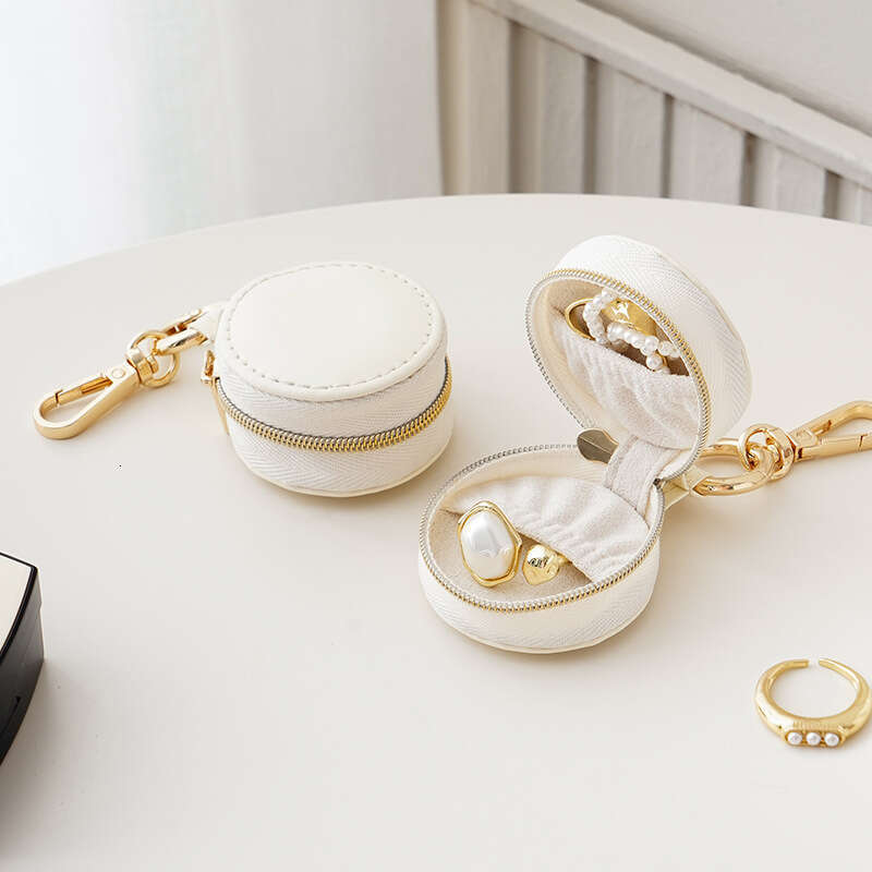 Jewelry Bag Portable Earrings Rings Storage Box for Business Trips and Travel