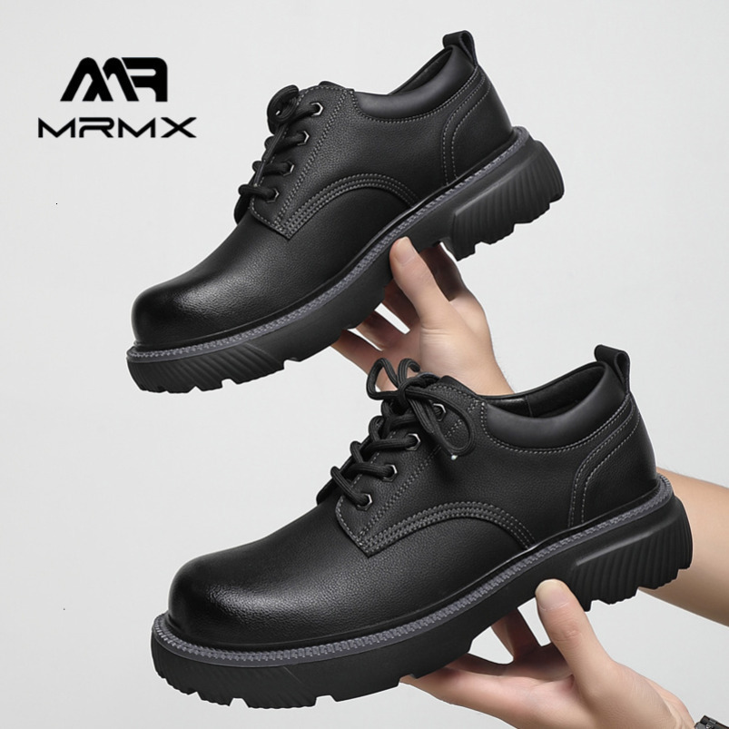 Men's Leather 2025 Spring New Business Formal British Style Black Height-Increasing Thick-Soled Casual Groom Shoes