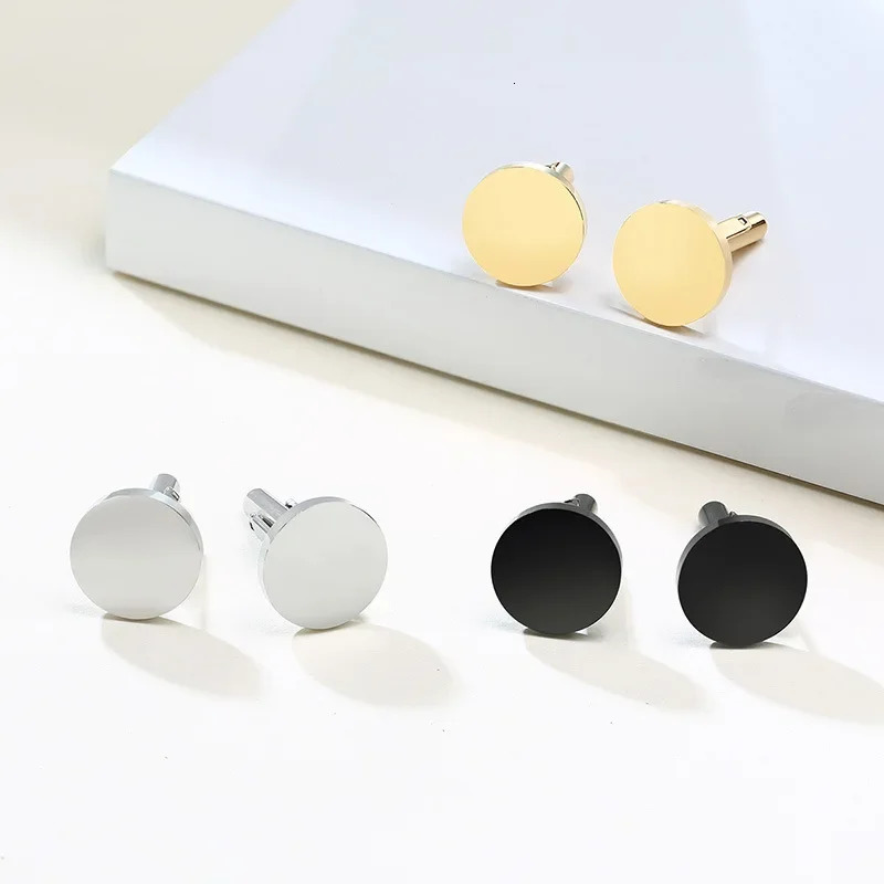 Customized Stainless Steel Cufflinks For Men Gift Personalized Man Shirt Button Cuff Links For Party Wedding 250812