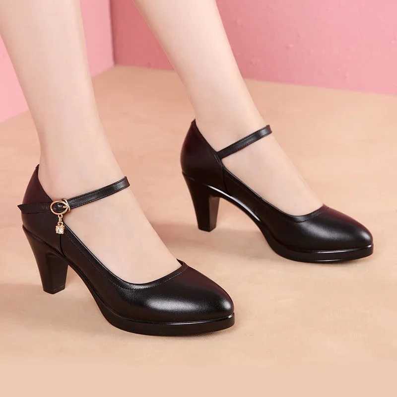 Fashion Womens High Heels High-end Womens Shoes Womens Luxury Party Shoes Medium Heel 35-41 W250814