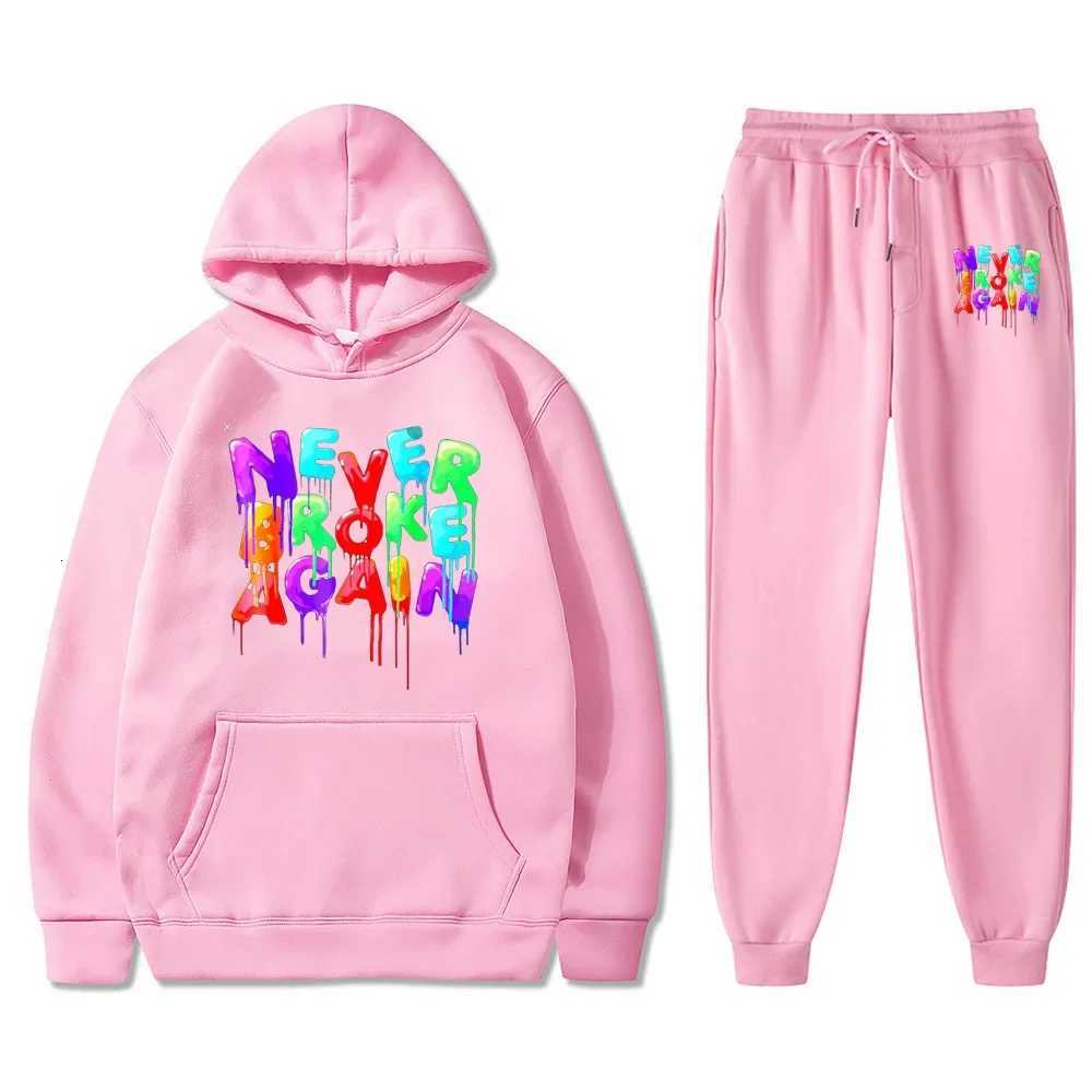 Youngboy Never Broke Again Hoodie 2PCS Sets Tracksuit Fashion Hip Hop Suit Sweatpants Men Women Hooded Sweatshirts Sport Pants W250814