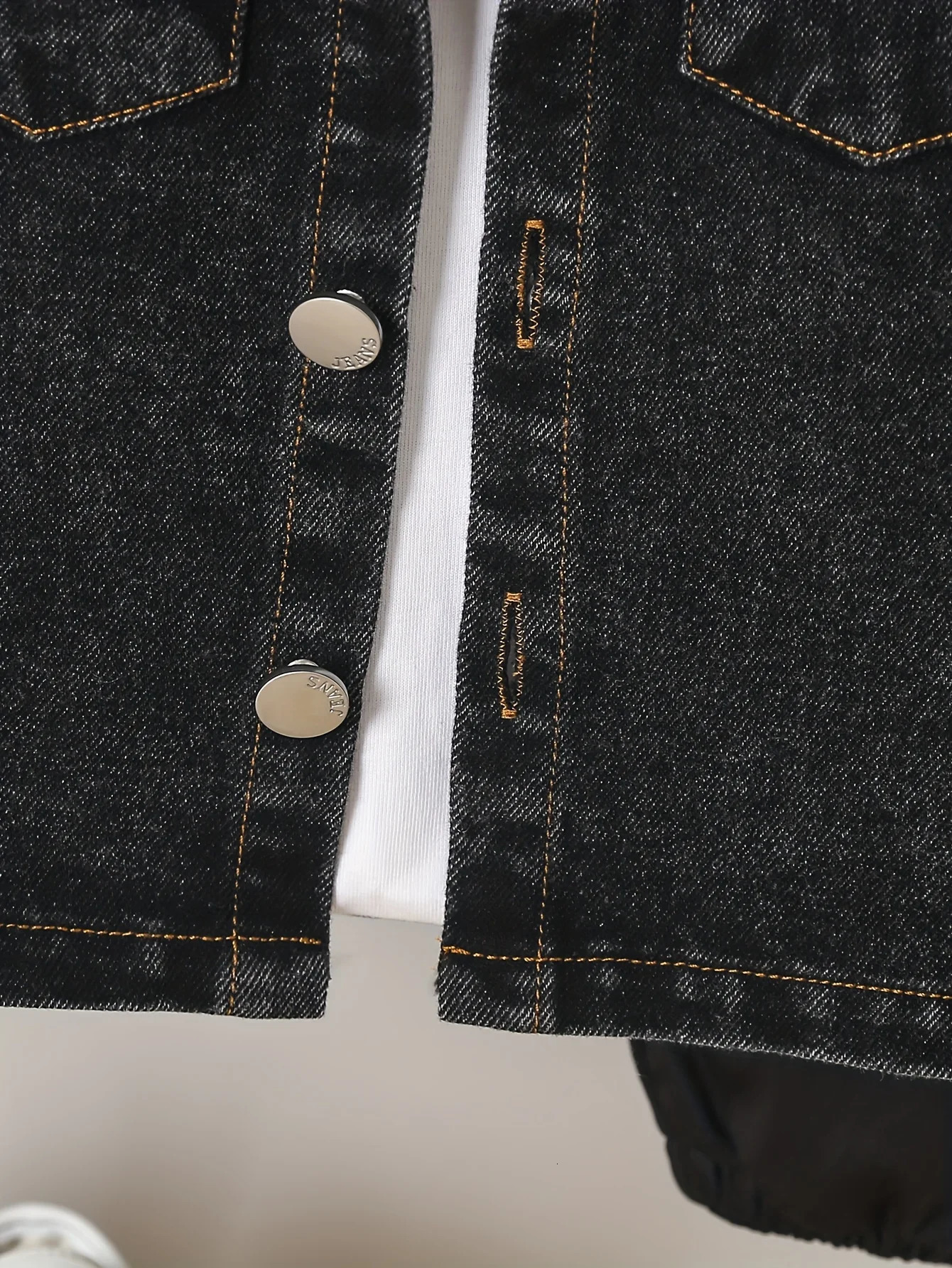 2-Piece Fall/Winter Baby Boy Trend Fashion Vintage Denim Jacket Casual Sports Sweatpants 2 Casual Outing Suit 250813