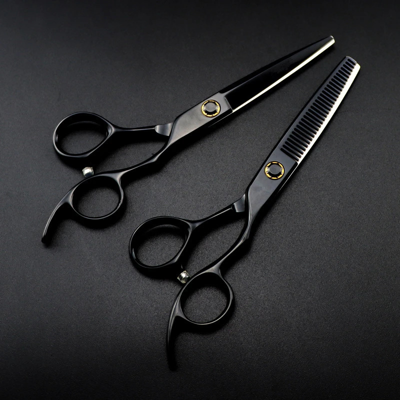 Customize /name JP440c 6 black Bearing hair scissors haircut thinning barber tools cutting shears hairdresser scissors 250812