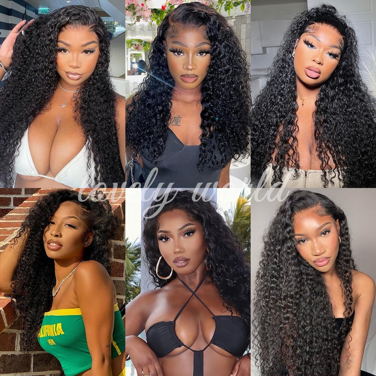 22 Inch Deep Wave Lace Front Wigs Human Hair 180% Density 13x4 HD Transparent Glueless Pre Plucked Curly Wig Wet and Wavy Wig Synthetic for Wemon