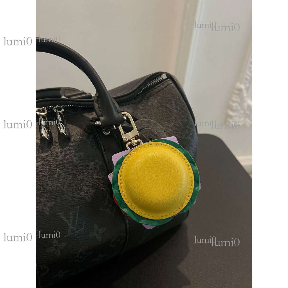 Lujia New Straight Mini Hamburger Unisex Small Waste Keychain Pendant Bag Accessory