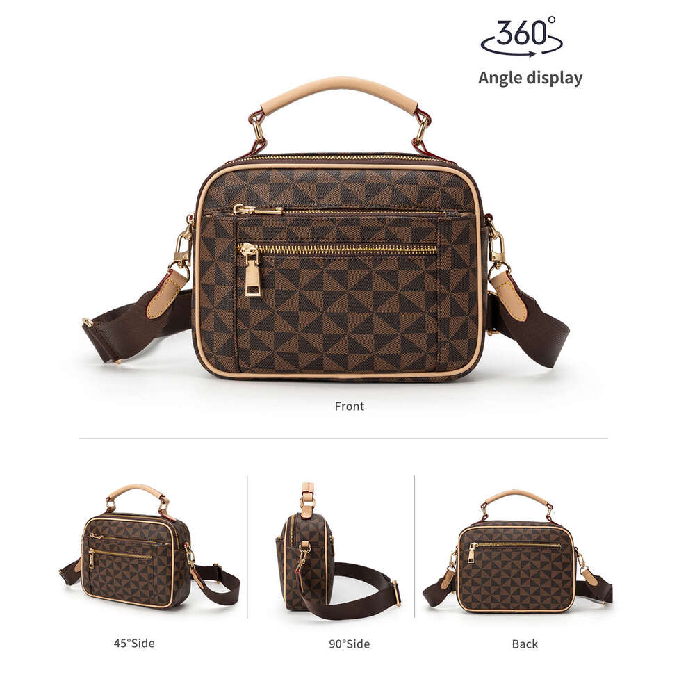 Free shipping New designer shoulder bags for women and ladies - flap-style, fashionable brown square handbags, crossbody bucket bags 793b 8c8