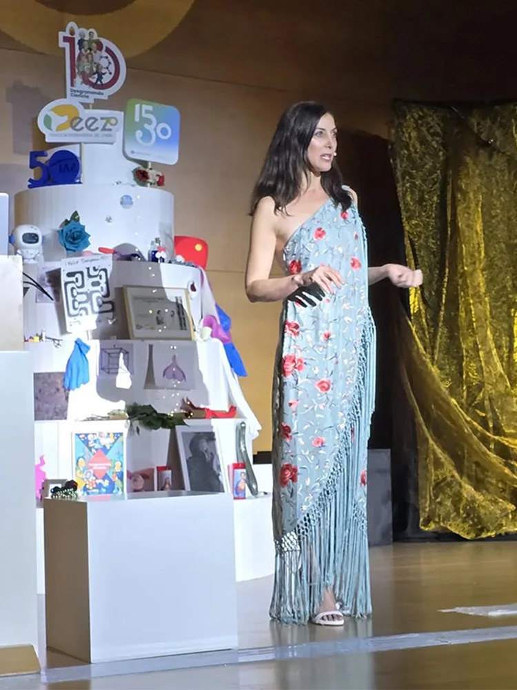 Print Tassels One-piece Long Dress Women Elegant Scarf Collar Sleeveless Backless Slim Party Dresses Fashion Ladies Vestidos 250813