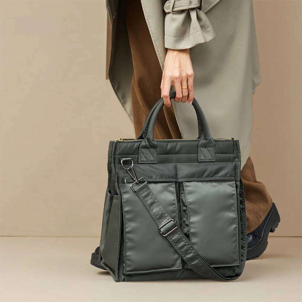 City Bag Men's Large Capaci Nylon Crossbody Casual Commuter Tote Single Oulder Bag Lightweight Vertical Square Ape Bapa