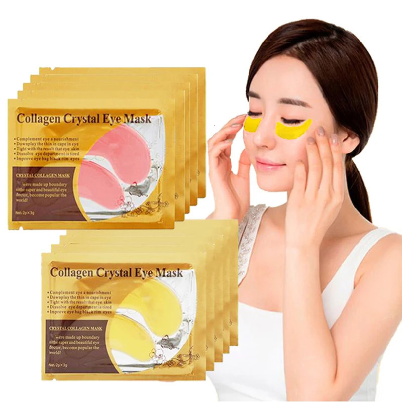 5102030 Pairs Gold Collagen Crystal Eye Mask skincare Eye Patches Nourishing Eye Skin Care Products 250813