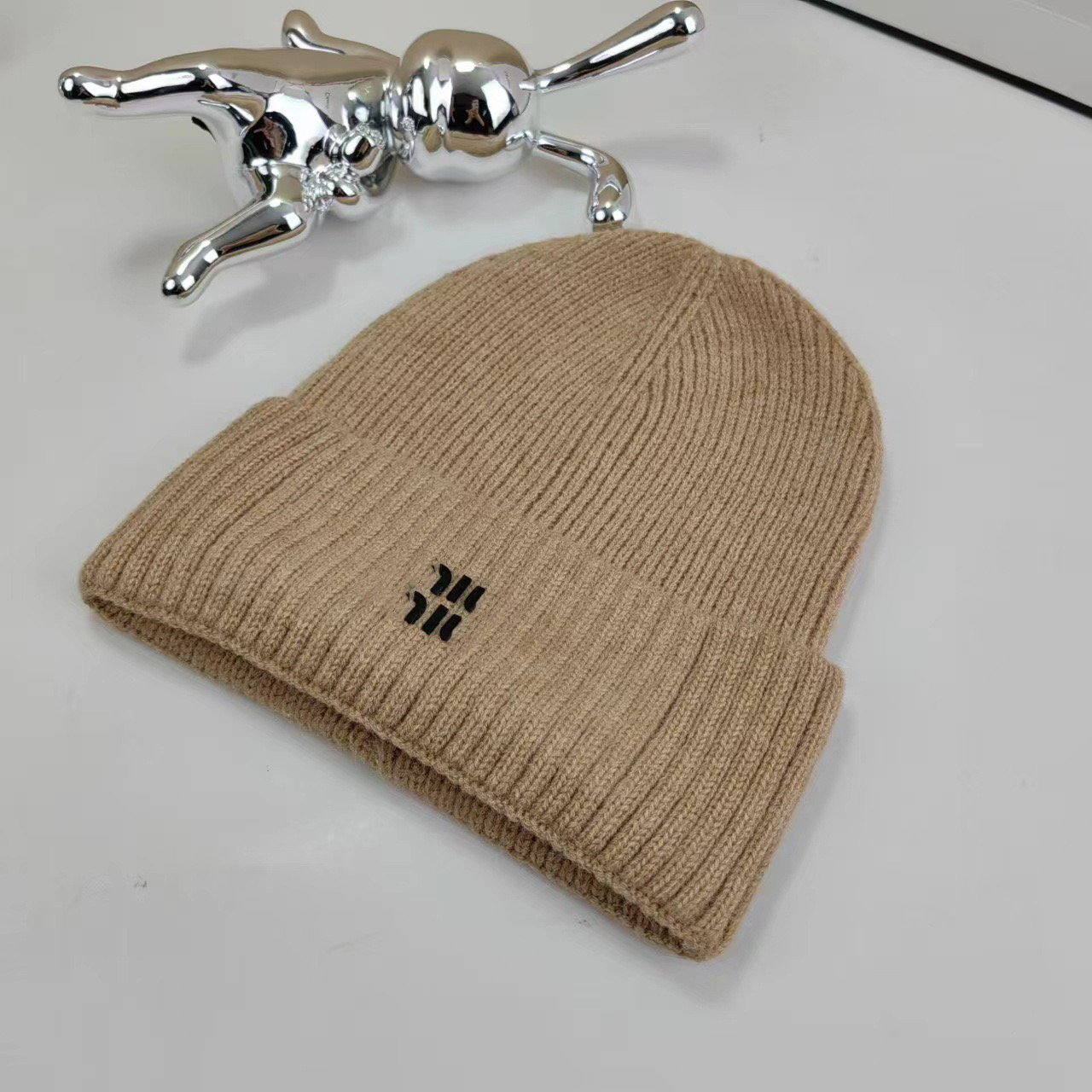 10 Hat Men Hats Winter Or Women's Wool Cap Fashionable Simple Solid Color Knitted Thick And Warm Suitable Daily Wear