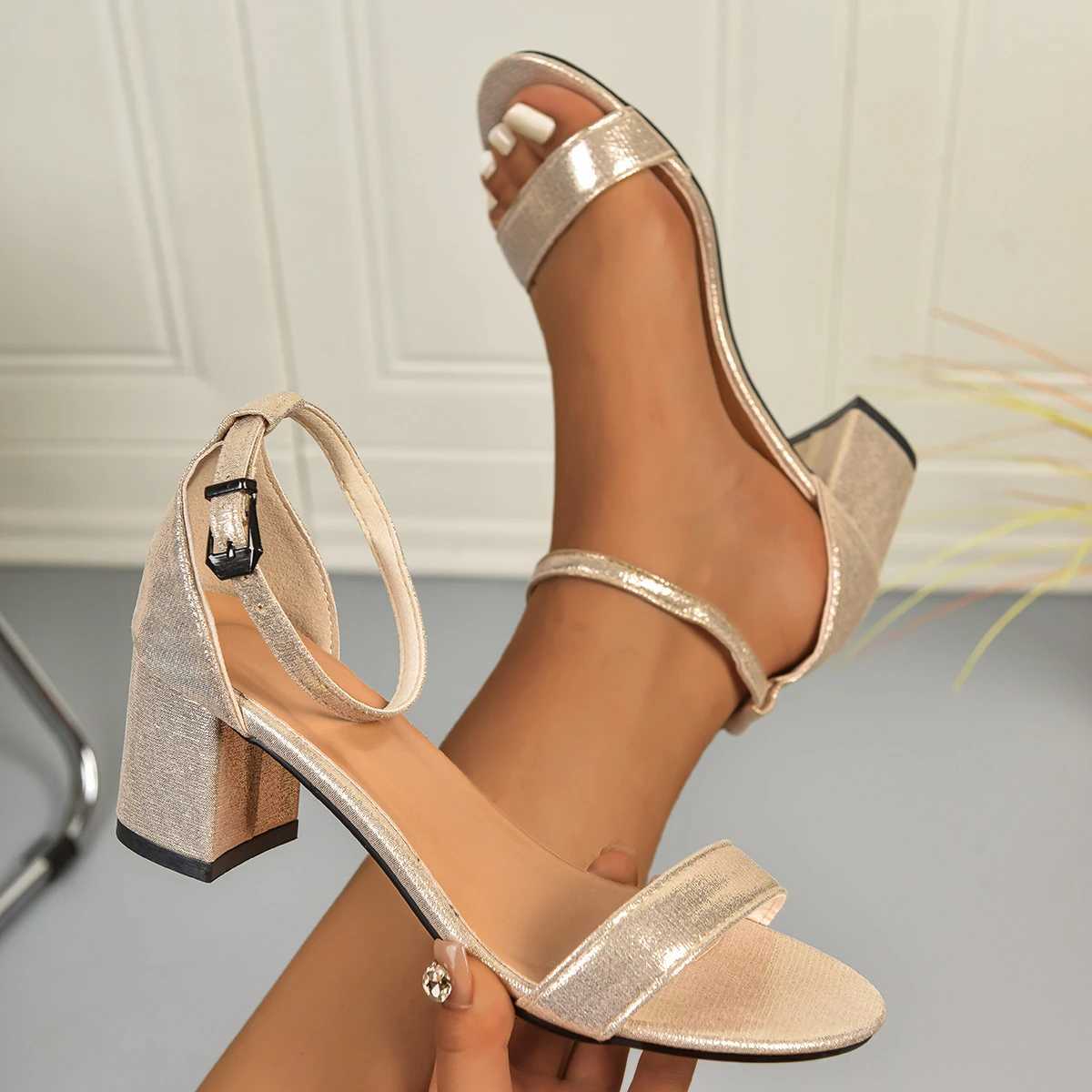 Women High Heels Sandals Summer Fashion Elegant Low Heels Women Shoes Luxury Designer Sexy Sandals Women Womens Sandals W250814