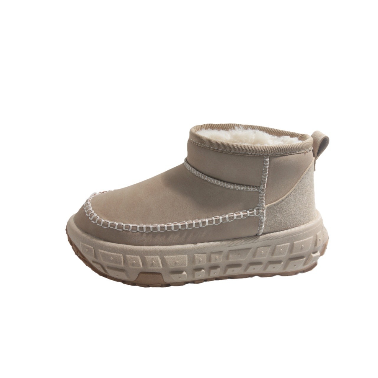 Women's new Winter Fashion Short Boots Fleece-lined Thickened and Warm Snow Boots with Thick Tire Soles