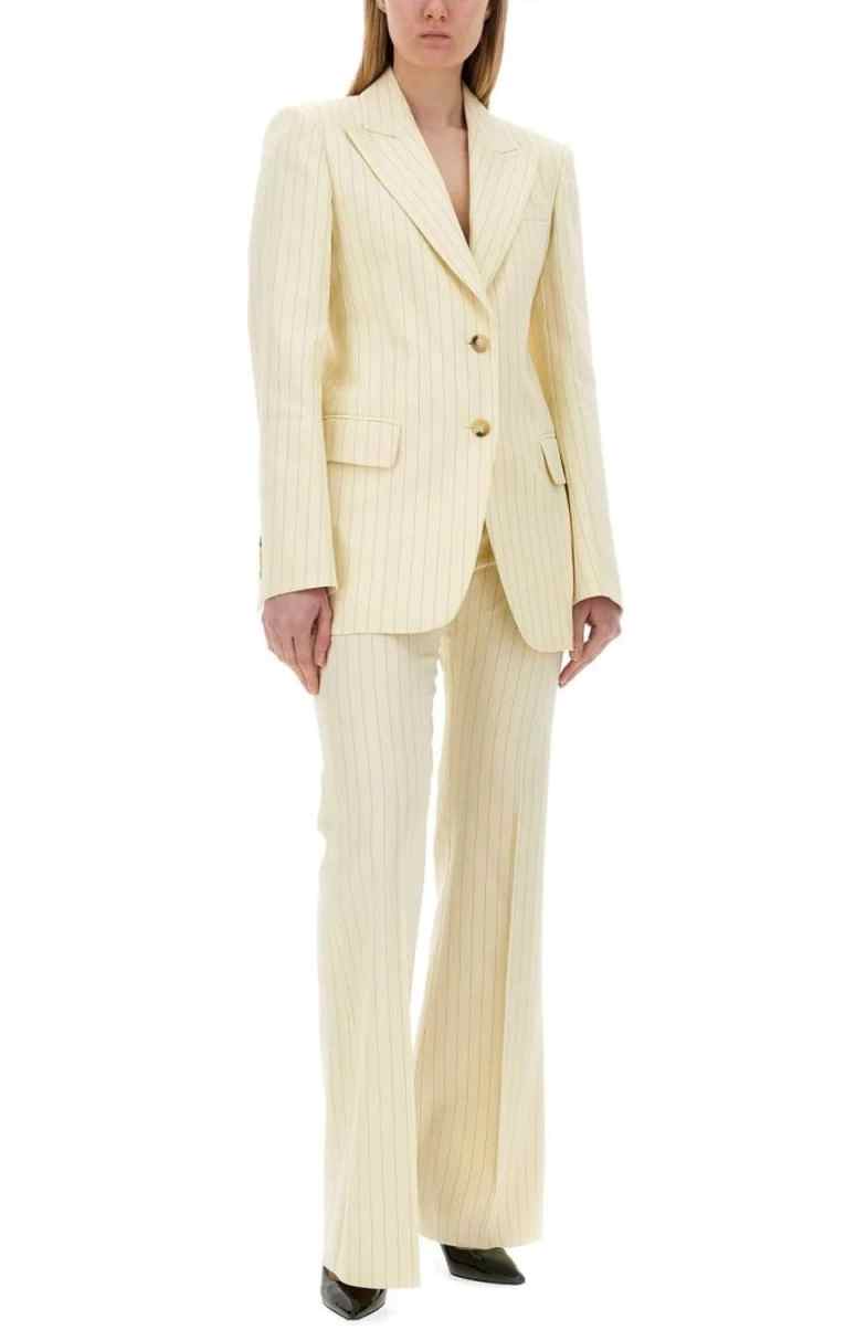 Classics Striped Women Suit Single Breasted 2 Piece Jacket Pants Formal Office lady Business Commuting Clothing