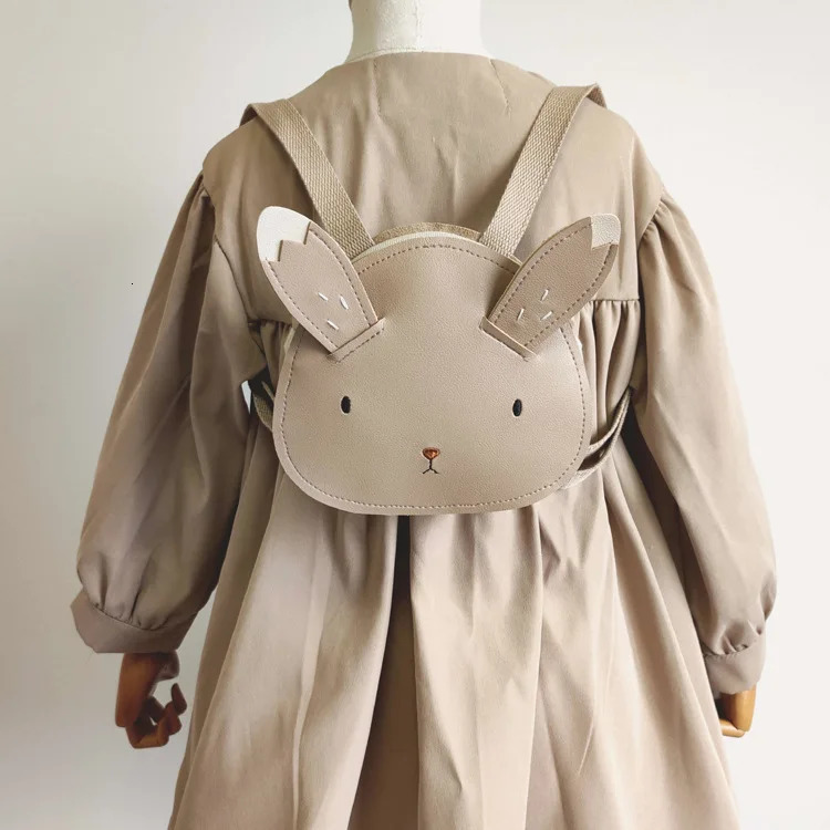 Kids Backpack Baby Kindergarten School Book Bags Fashion Cartoon Rabbit PU Backpack Children Leather Mini Bag 250813