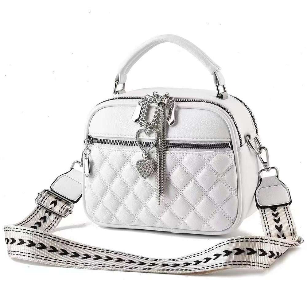 DHessentials Korean Style Square Shoulder Bag - Cute PU Crossbody Purse for Women, Fashionable Mini Bag for Daily Use (22x16x9cm)