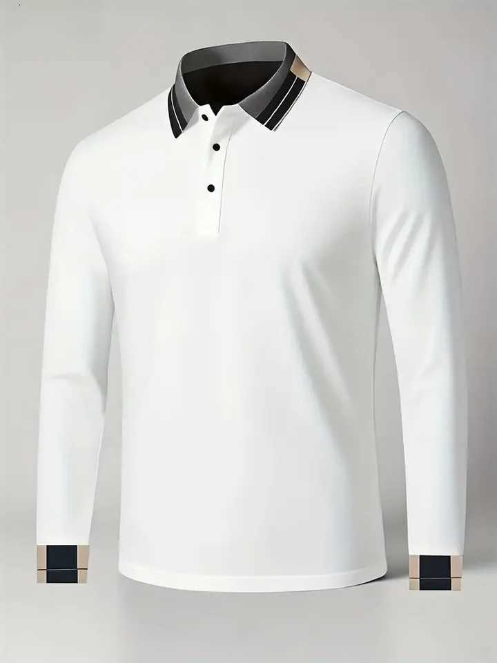 2025 New Fashion Trend Spring and Autumn Long Sleeve Polo Shirt Daily Shopping Comfortable Casual Commuter Men XJ250804