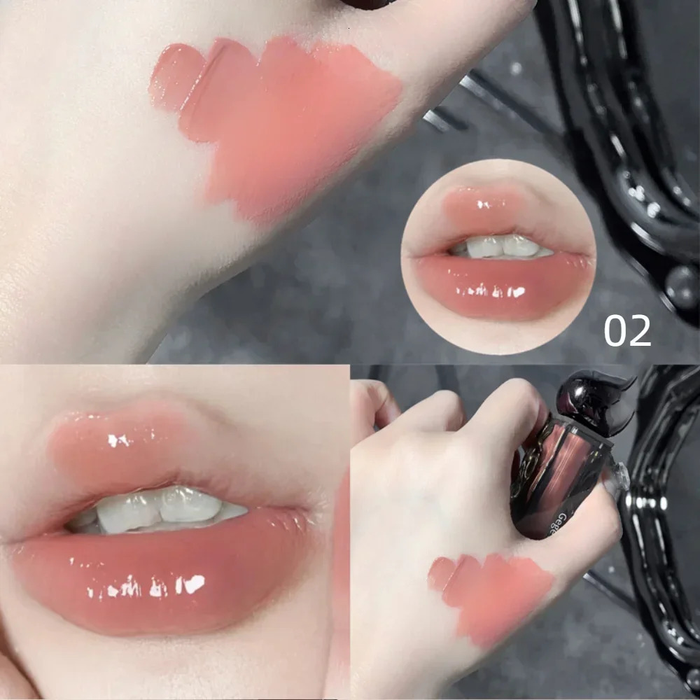 7 Colors Mirror Jelly Lip Glaze Long Lasting Moisturising Red Lip Tint Liquid Lipstick Waterproof Lip Gloss Korean Cosmetics 250812