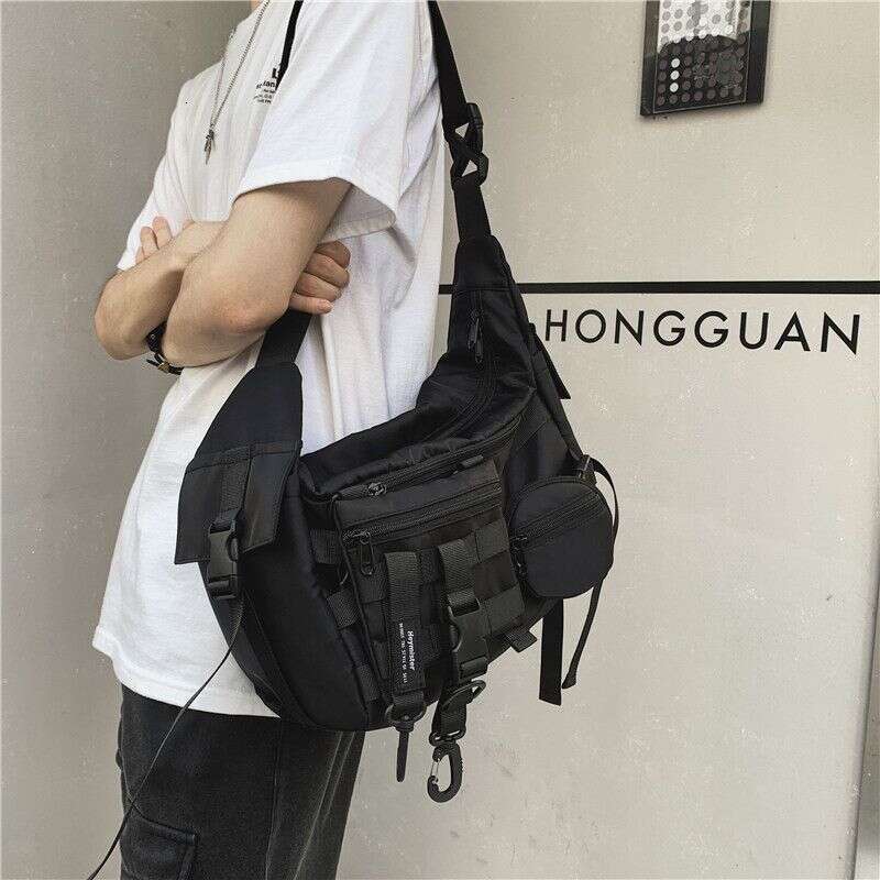 Trendy Brand Large Capacity Style Cool Men's Single Shoulder Crossbody Ins Workwear Bag Student