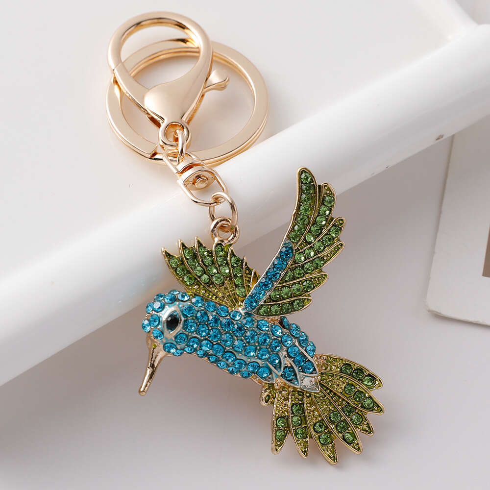 Cute Creative Encrusted Alloy Bird Car Bag Pendant Accessory Animal Keychain Small Gift