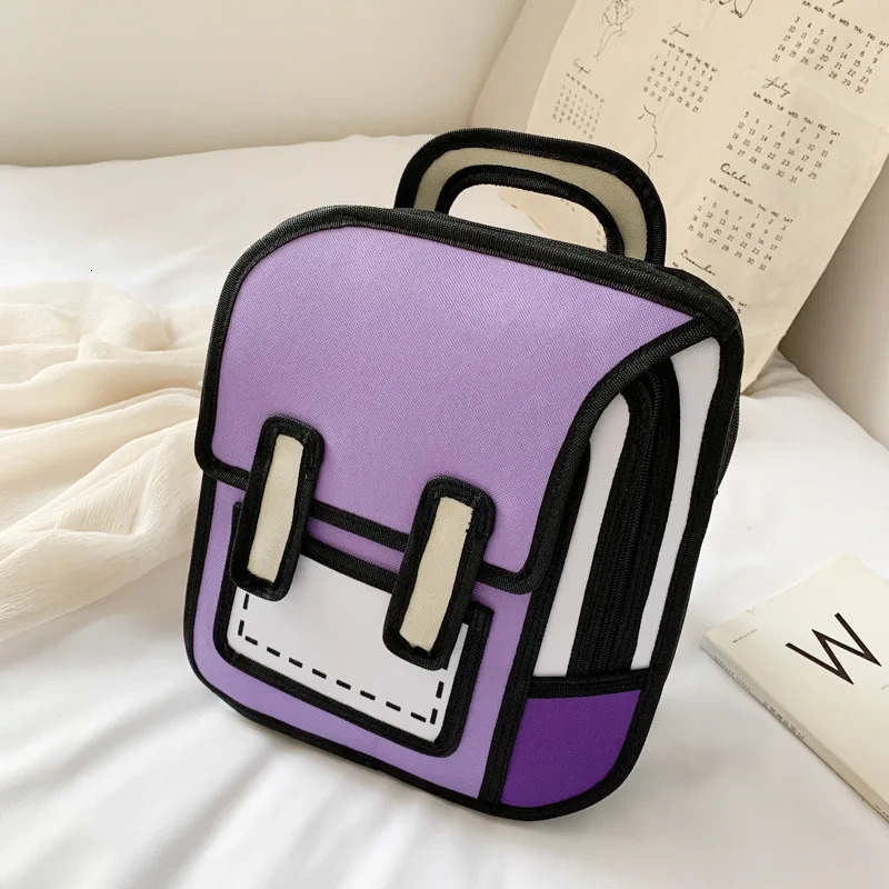 Two Dimensional 3d Multi-Functional Backpack Schoolbag Children 3-6 Grade Primary School Students 250813