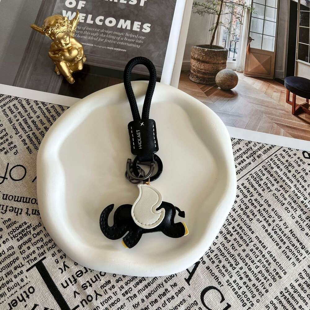 Cowhide Pendant Creative Exquisite Unisex Couple Internet Celebrity Bag Dumbo Charm Hand Strap Car Keychain