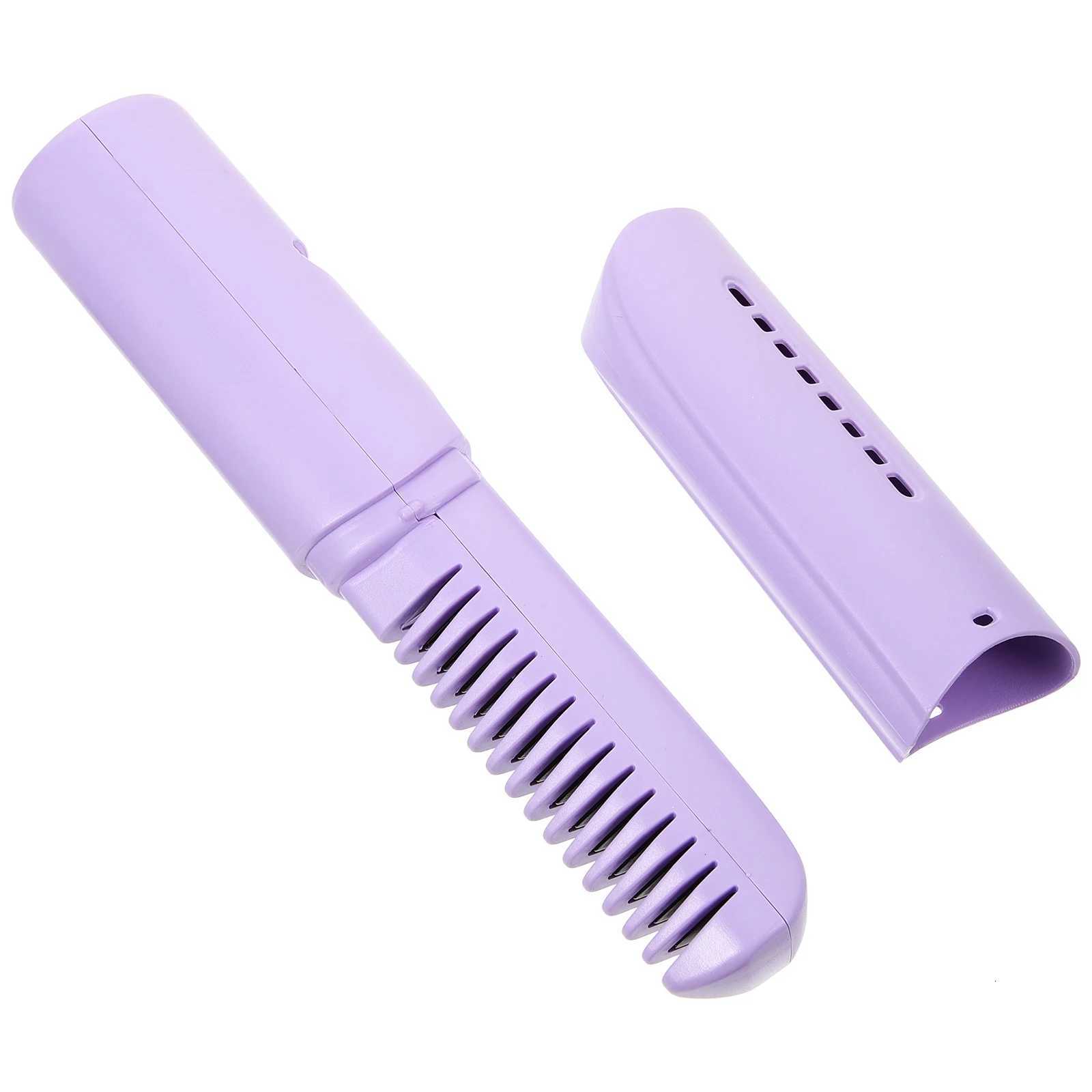 Mini Portable Cordless Hair Straightener Comb USB Rechargeable Heated Brush for Travel Styling Scalp Massage Tool W250814