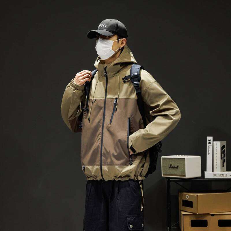 Men Jackets New Spring Autumn Fashion Ing Color Casual Trend Outdoor Windproof Waterproof Coats Hooded High Quality Tops