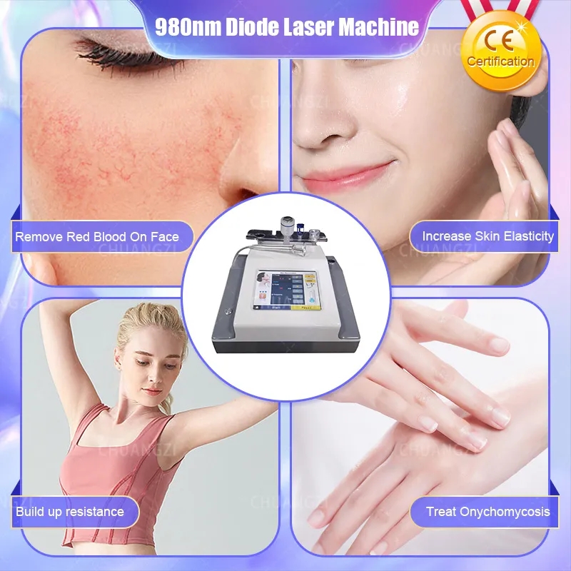 Professional High Power 30W 980nm Diode Laser System for Removing Spider Veins and Gray Nail Treatments