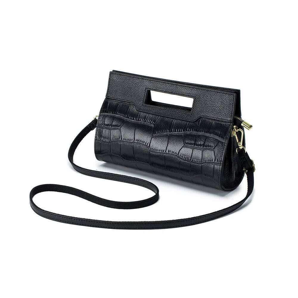 Alligator Pattern Women Cow Leather Clutch Bag Ladies Real Cowhide Tote Handbag Crocodile Shoulder Or Crossbody Bags
