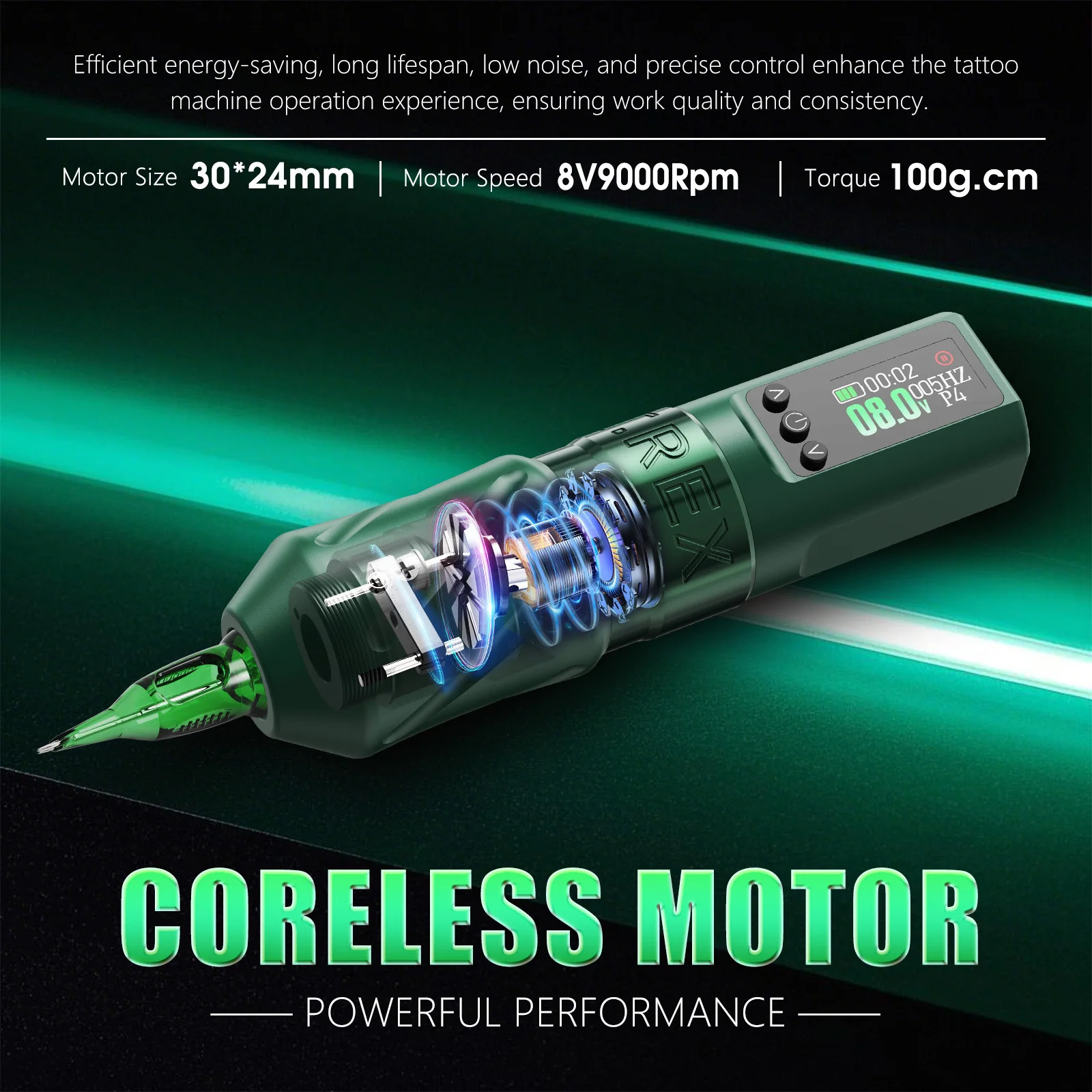 TRex wireless tattoo machine multifunctional pen with 1600mAh battery rotary 35mm stroke length 250809