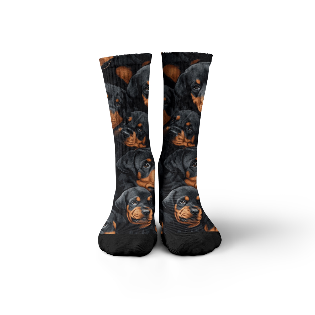 Cute Rottweiler Puppy Collage Unisex Tube Designer SocksC144