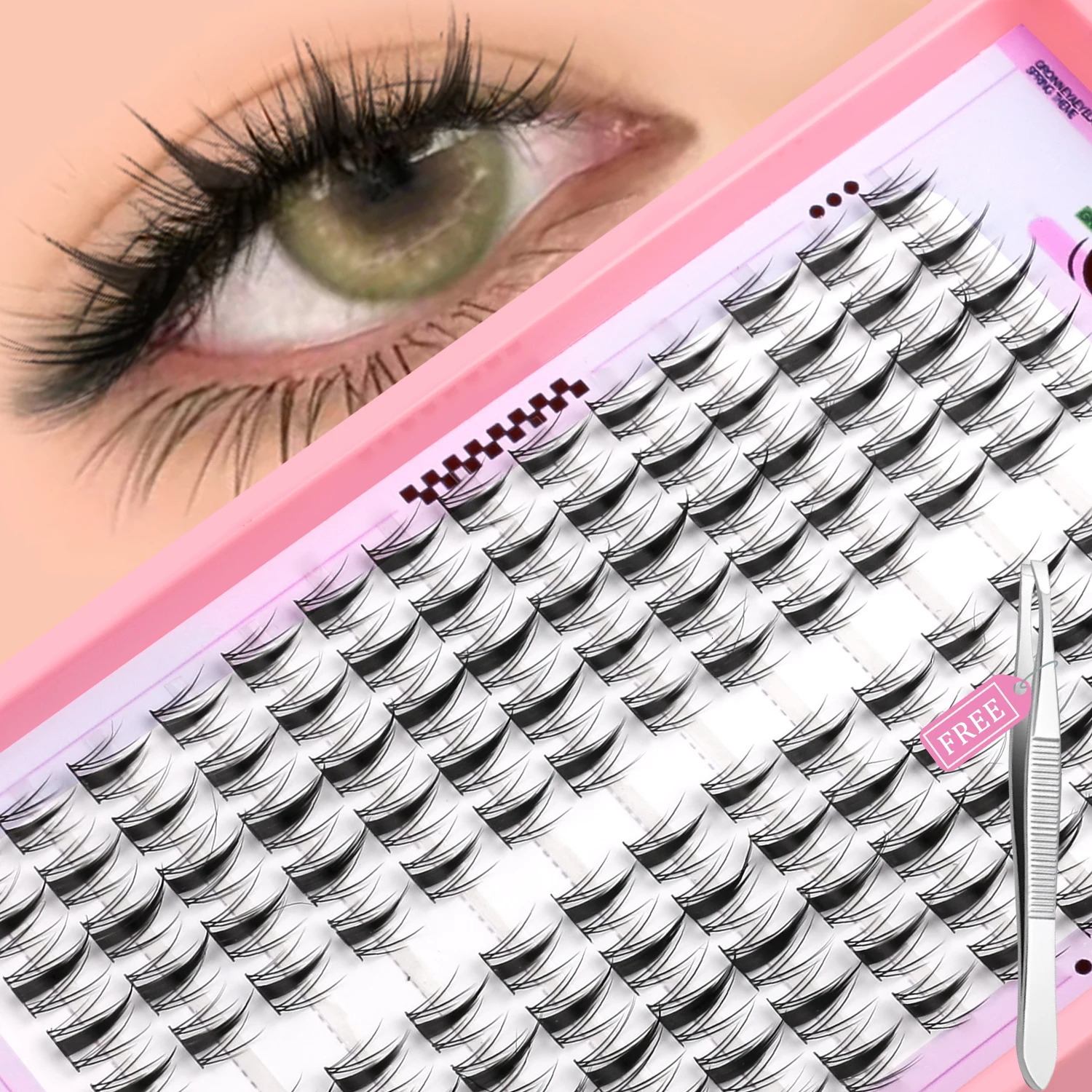 GROINNEYA DIY Lash Clusters Manga Eyelashes Multi Styles Natural Look False Professional Makeup 250811