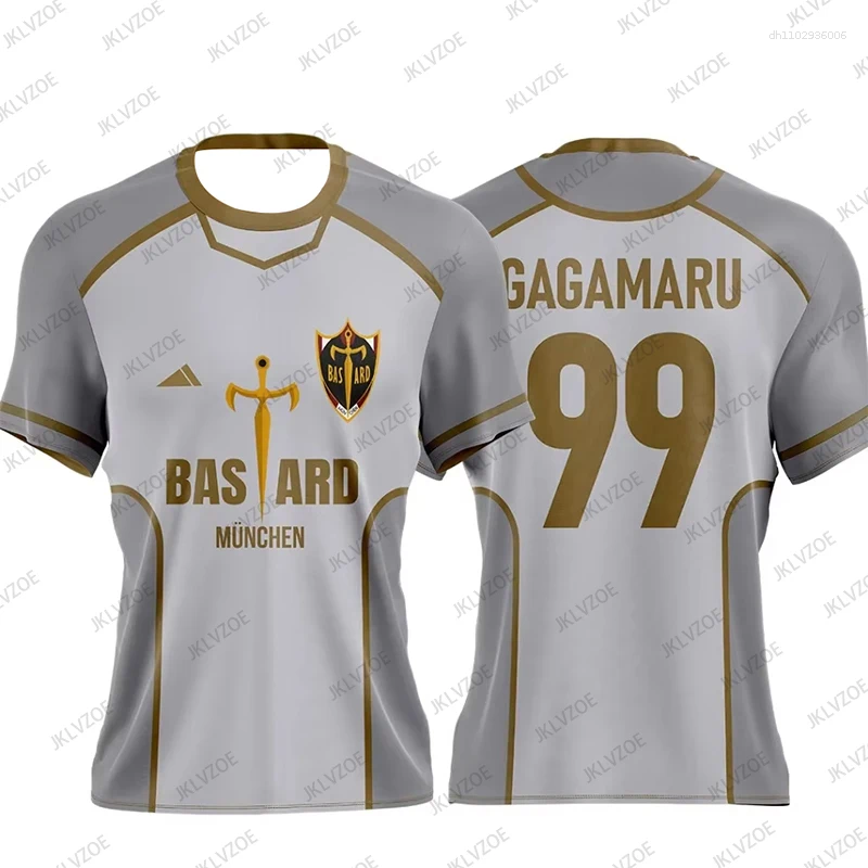 Men's T Shirts Anime 3D Print Sport Quick-dry Breathable Men T-shirt Bastard Mulleren 99 Gagamaru Harajuku Street Short