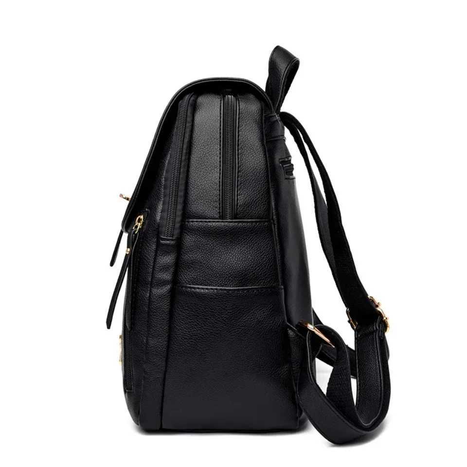 Women Large Capacity Backpack High Quality Leather Vintage Bags for Women School Bags Travel Backpack Ladies Bookbag Knapsack XJ250814